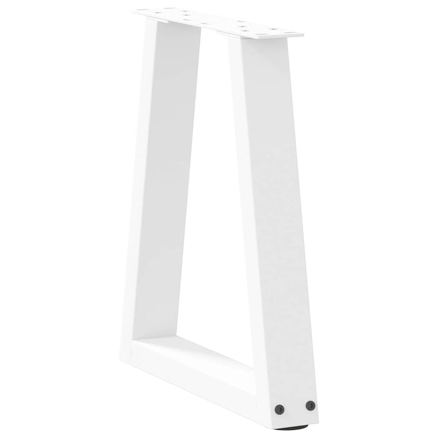 Salontafelpoten V-Vormig 38X(42-43,3) Cm Staal Wit 38 x (42-43.3) cm