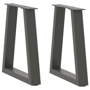 Tafelpoten 2 st V-vormig 38x43 cm staal antraciet