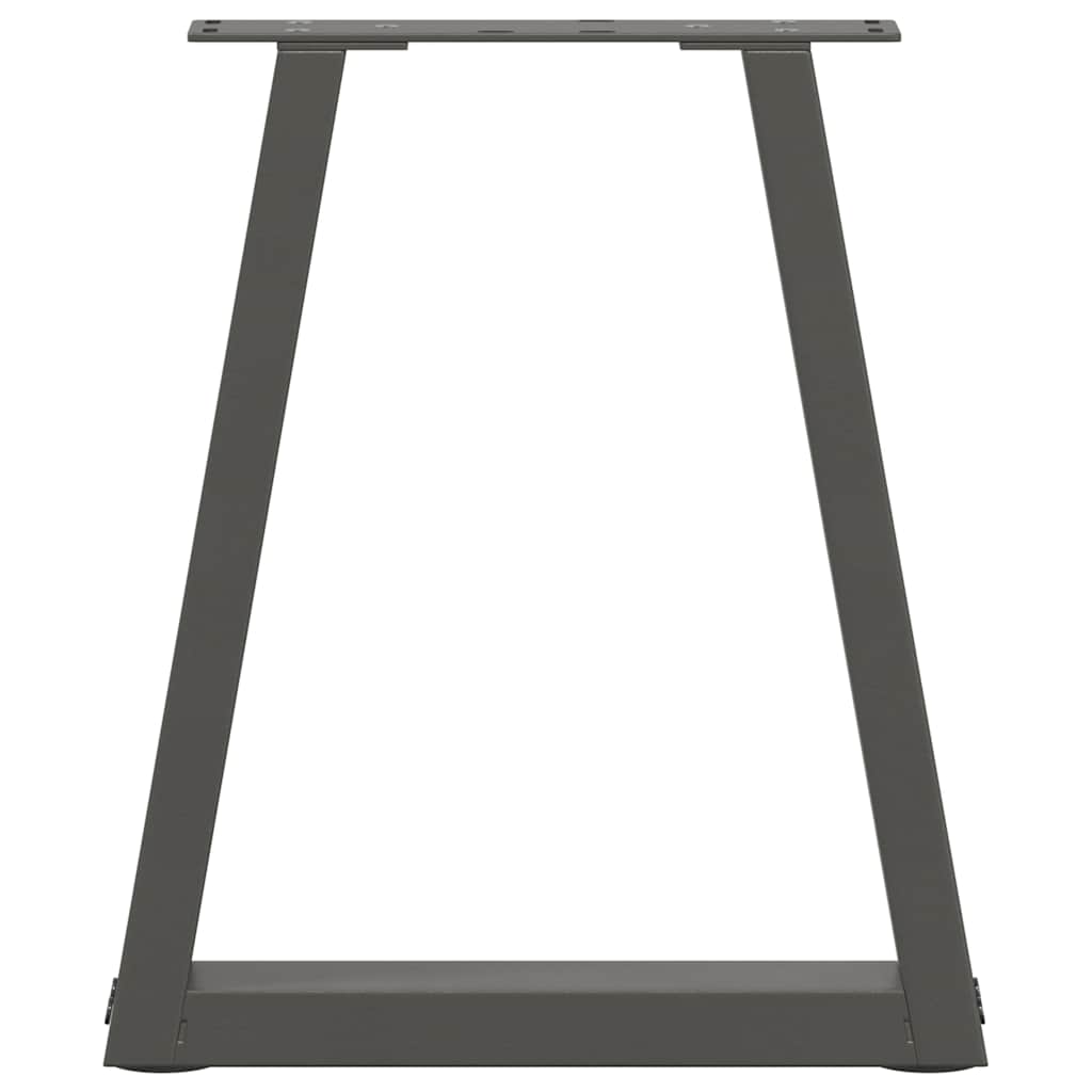 Eettafelpoten 2 st V-vormig 38x(42-43,3) cm staal antraciet