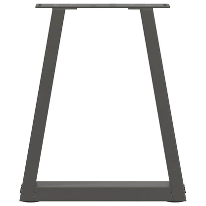 Eettafelpoten 2 st V-vormig 38x(42-43,3) cm staal antraciet