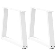Tafelpoten 2 st V-vormig 50x43 cm staal wit