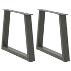 Coffee table legs 2 pcs V-shaped 50x(42-43.3) cm steel anthracite