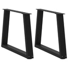 Coffee table legs 2 pcs V-shaped 60x(42-43.3) cm steel black