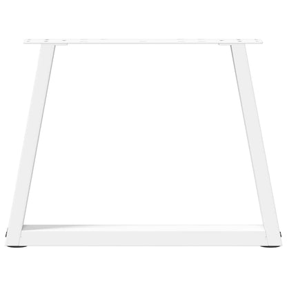 Eettafelpoten 2 st V-vormig 60x(42-43,3) cm staal wit
