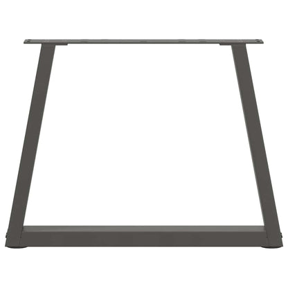 Eettafelpoten 2 st V-vormig 60x(42-43,3) cm staal antraciet
