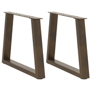 Tafelpoten 2 st V-vormig 60x43 cm staal naturel