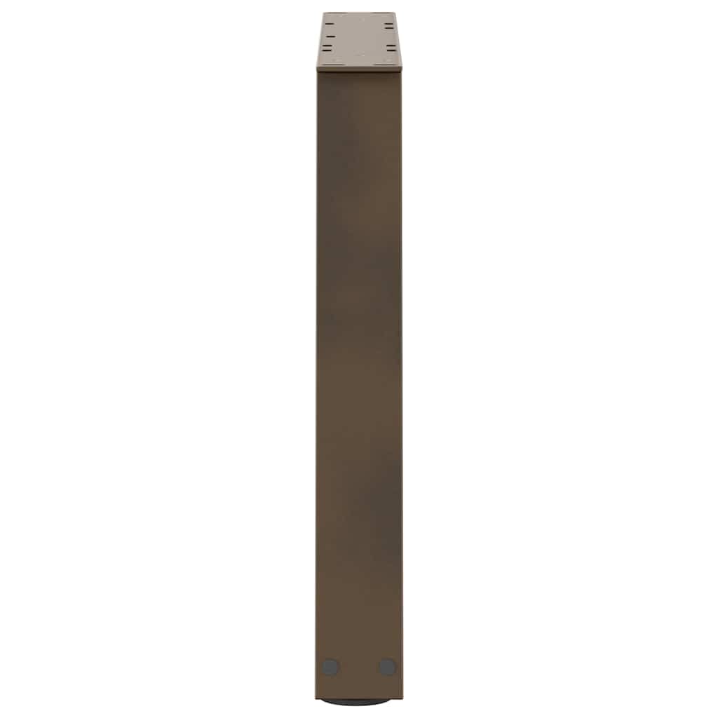 Eettafelpoten 2 st V-vormig 60x(42-43,3) cm staal naturel