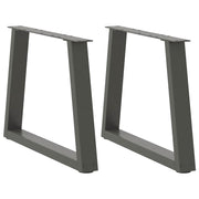 Salontafelpoten 2 st V-vormig 70x42 cm staal antraciet