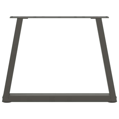 Eettafelpoten 2 st V-vormig 70x(42-43,3) cm staal antraciet