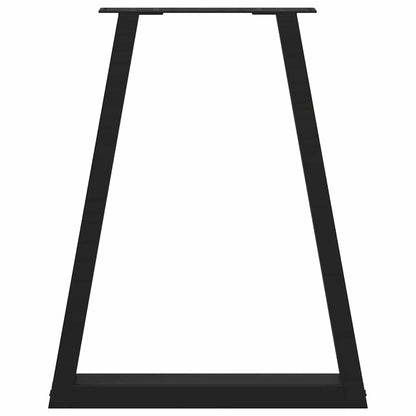 Salontafelpoten 2 st V-vormig 50x(72-73) cm staal zwart