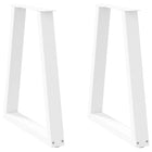 Eettafelpoten 2 st V-vorm 50x72 cm staal wit