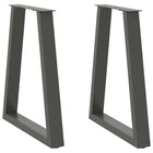 Eettafelpoten 2 st V-vorm 50x72-73 cm staal antraciet