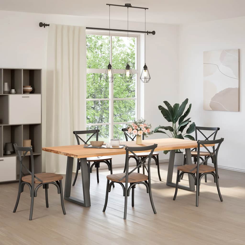 Eettafelpoten V-Vormig 50X(72-73,3) Cm Staal Antraciet 50 x (72-73) cm