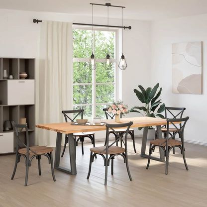 Eettafelpoten V-Vormig 50X(72-73,3) Cm Staal Antraciet 50 x (72-73) cm