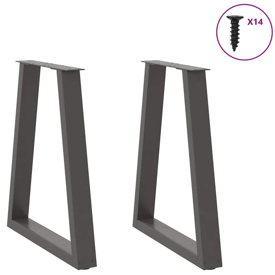 Eettafelpoten V-Vormig 50X(72-73,3) Cm Staal Antraciet 50 x (72-73) cm
