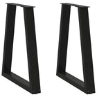 Tafelpoten 2 st V-vorm 60x72 cm staal zwart