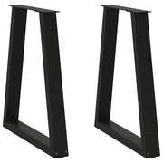 Tafelpoten 2 st V-vorm 60x72 cm staal zwart