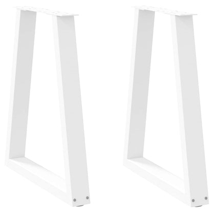 Eettafelpoten V-Vormig 60X(72-73,3) Cm Staal Wit 60 x (72-73) cm