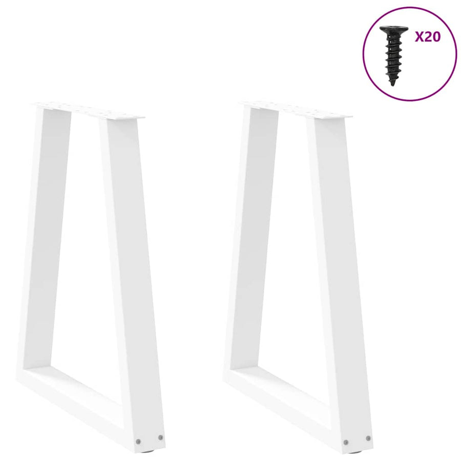 Eettafelpoten V-Vormig 60X(72-73,3) Cm Staal Wit 60 x (72-73) cm