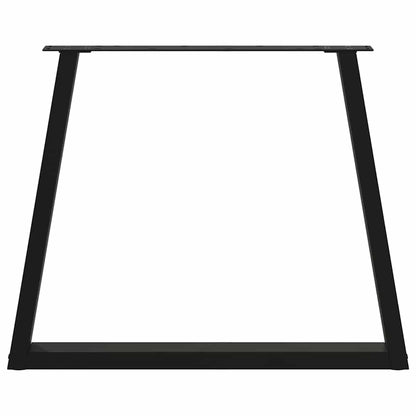 Eettafelpoten 2 st V-vormig 70x(72-73,3) cm staal zwart