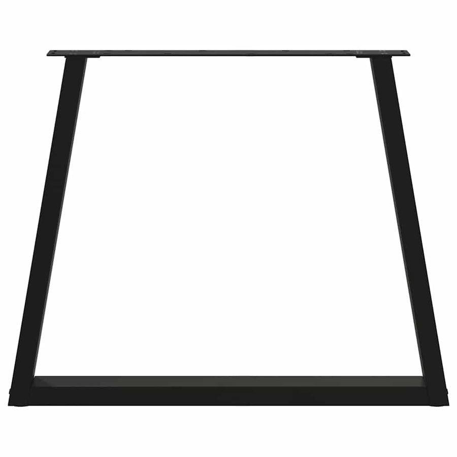 Eettafelpoten 2 st V-vormig 70x(72-73,3) cm staal zwart
