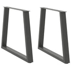 Eettafelpoten 2 st V-vorm 70x72-73,3 cm staal antraciet