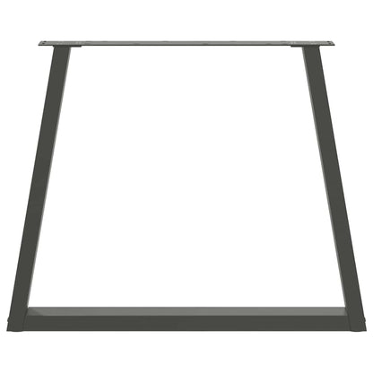 Eettafelpoten 2 st V-vormig 70x(72-73,3) cm staal antraciet