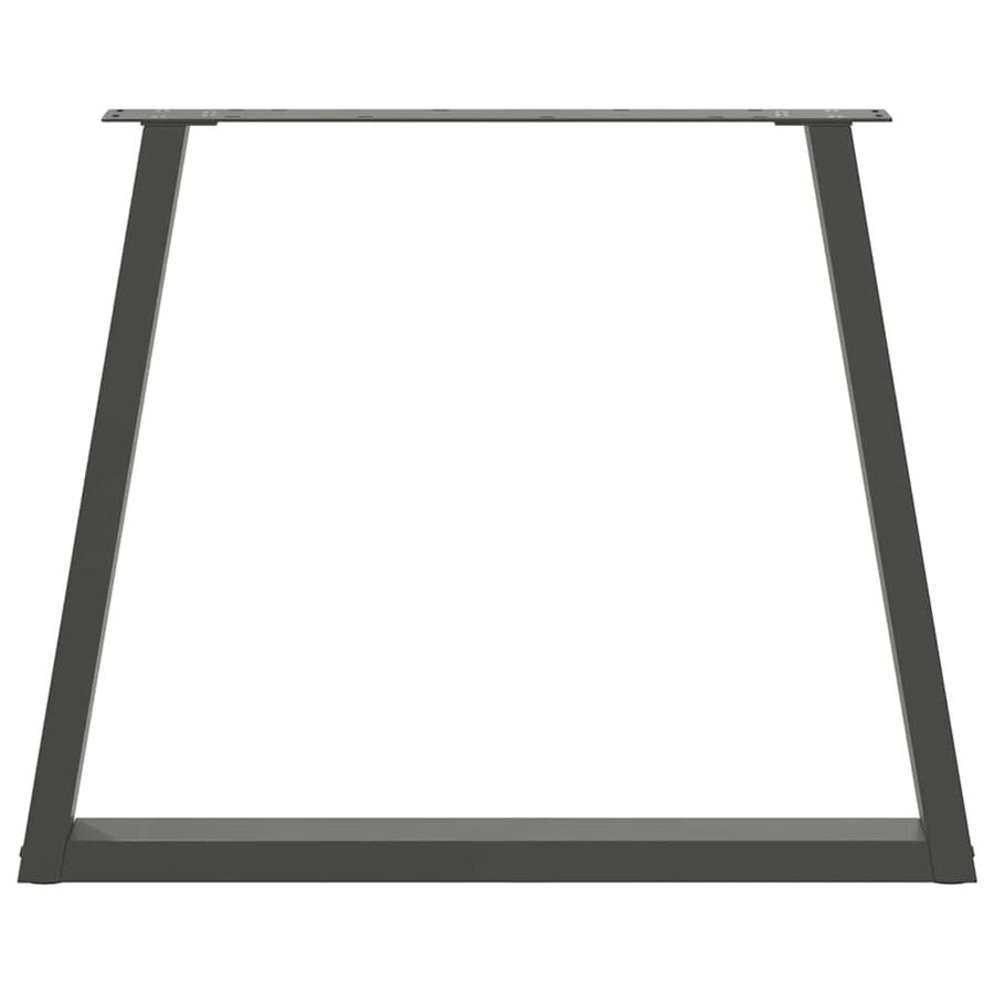 Eettafelpoten 2 st V-vormig 70x(72-73,3) cm staal antraciet