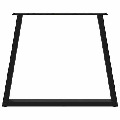 Eettafelpoten 2 st V-vormig 80x(72-73,3) cm staal zwart