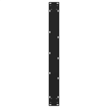 Eettafelpoten 2 st V-vormig 80x(72-73,3) cm staal zwart