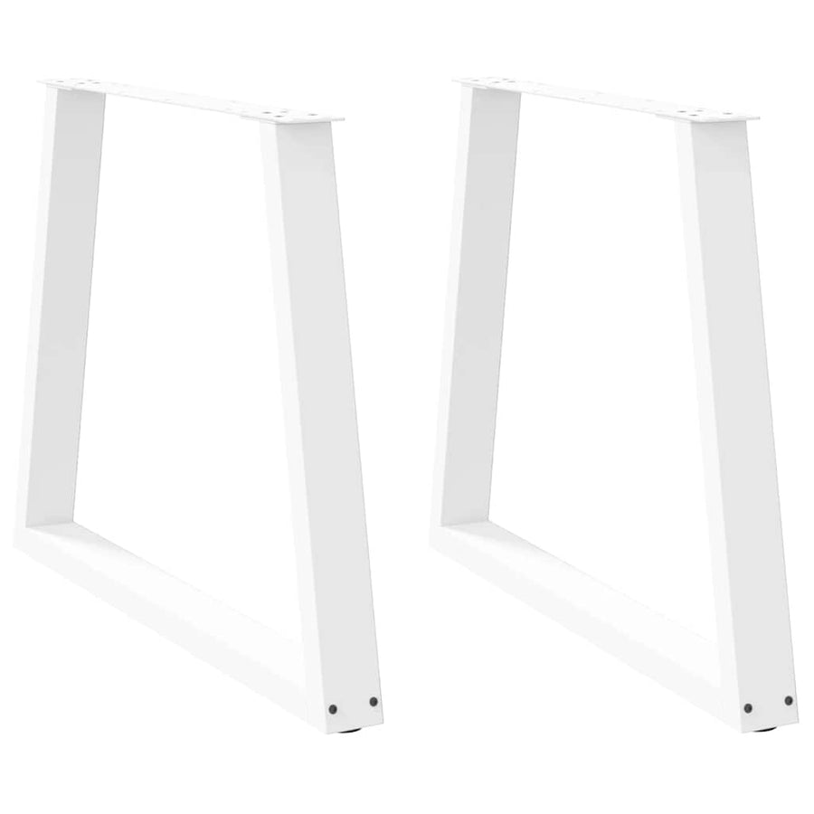 Eettafelpoten V-Vormig 80X(72-73,3) Cm Staal Wit 80 x (72-73.3) cm