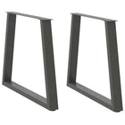Dining table legs 2 pcs V-shaped 80x(72-73.3) cm steel anthracite