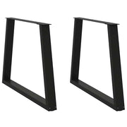 Eettafelpoten 2 st V-vormig 90x72-73,3 cm staal zwart