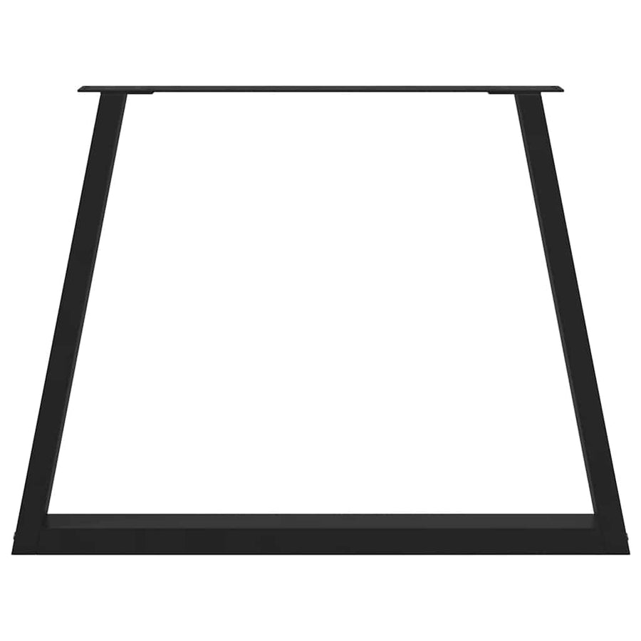 Eettafelpoten 2 st V-vormig 90x(72-73,3) cm staal zwart
