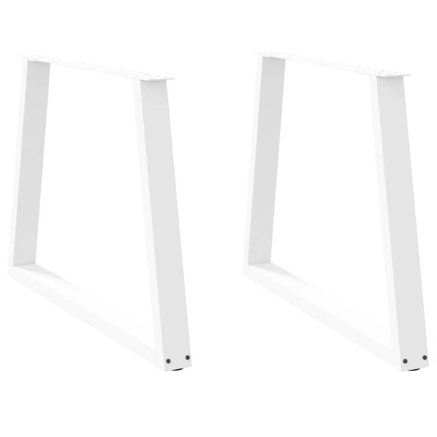 Eettafelpoten 2 St V-Vormig 90X(72-73,3) Cm Staal Wit Zwart