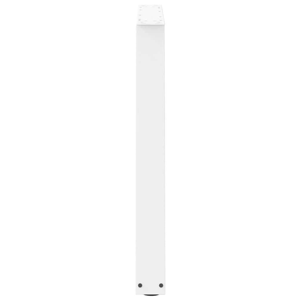 Eettafelpoten 2 St V-Vormig 90X(72-73,3) Cm Staal Wit Zwart