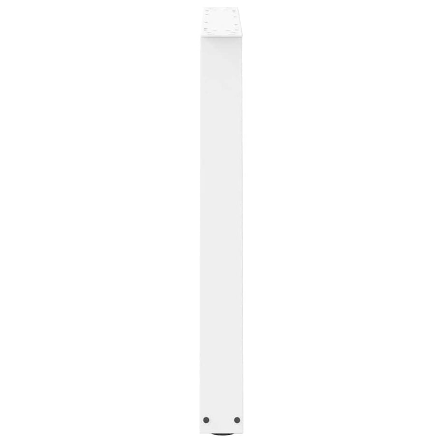 Eettafelpoten 2 St V-Vormig 90X(72-73,3) Cm Staal Wit Zwart