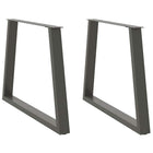 Dining table legs 2 pcs V-shaped 90x(72-73.3) cm steel anthracite