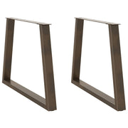 Eettafelpoten 2 st V-vormig 90 cm staal naturel