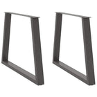 Dining Table Legs 2 pcs V-shaped 100x(72-73.3) cm steel anthracite