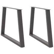 Eettafelpoten 2 st V-vormig 100x72-73,3 cm staal antraciet