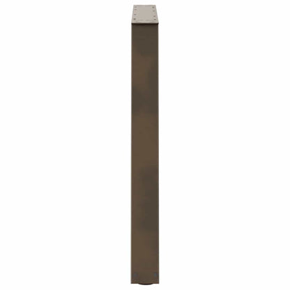 Eettafelpoten 2 st V-vormig 100x(72-73,3) cm staal naturel