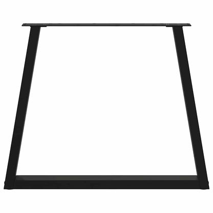 Eettafelpoten 3 st V-vormig 70x(72-73,3) cm staal zwart