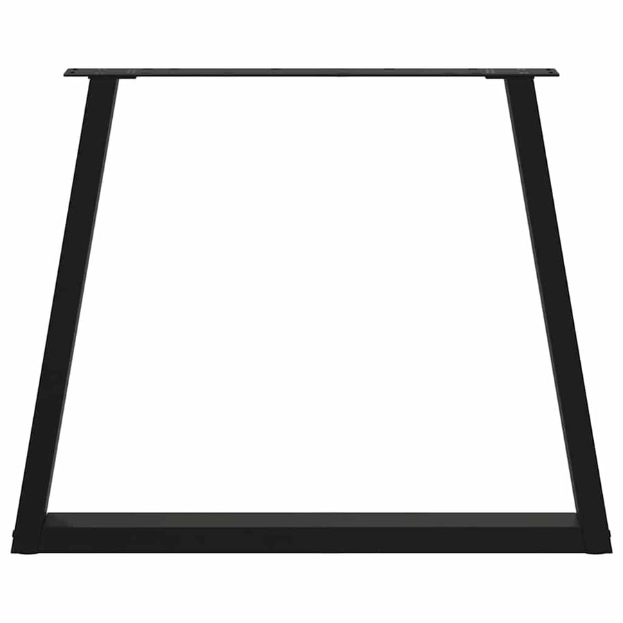 Eettafelpoten 3 st V-vormig 70x(72-73,3) cm staal zwart