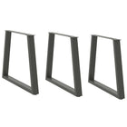 Dining table legs 3 pcs V-shaped 80x(72-73.3) cm steel anthracite