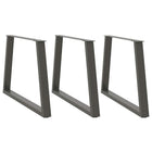 Dining table legs 3 pcs V-shaped 90x(72-73.3) cm steel anthracite