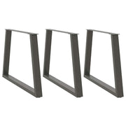 Tafelpoten 3 st V-vormig 90x72-73,3 cm staal antraciet