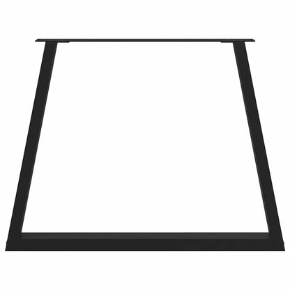 Eettafelpoten 3 st V-vormig 100x(72-73,3) cm staal zwart