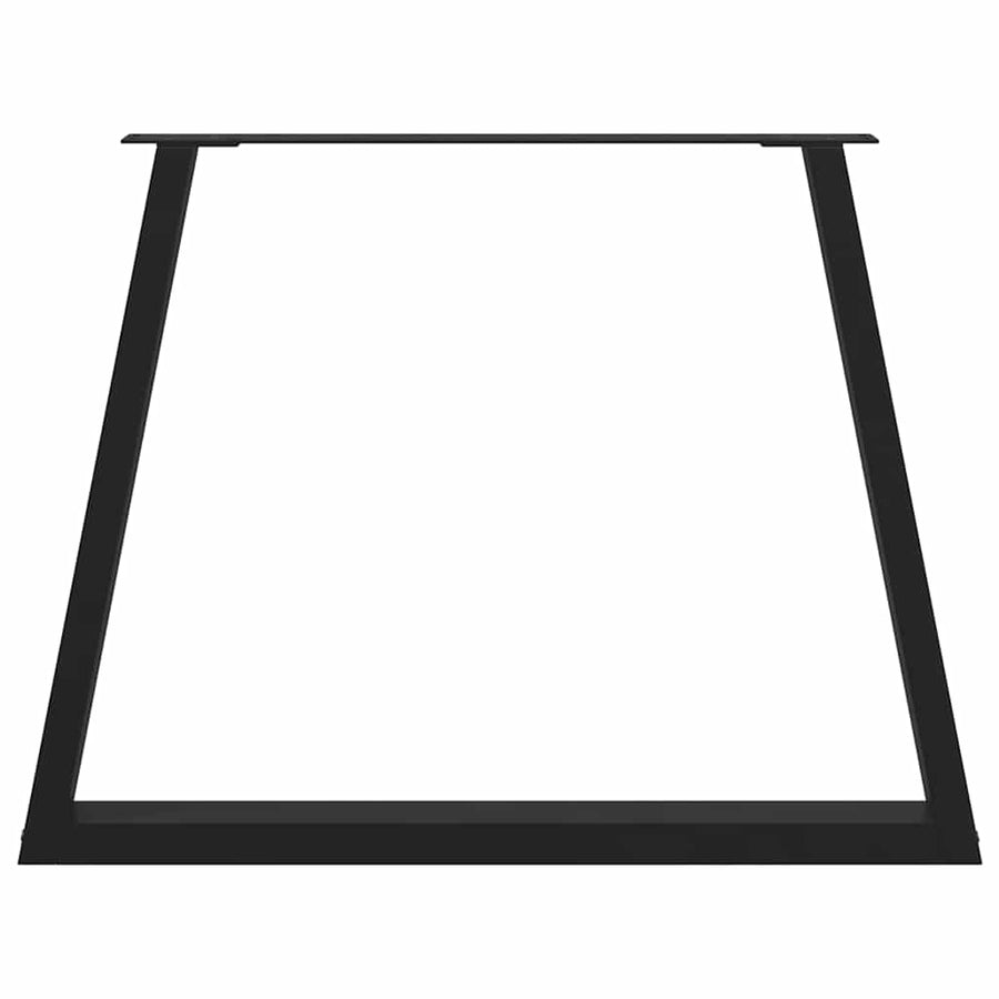 Eettafelpoten 3 st V-vormig 100x(72-73,3) cm staal zwart
