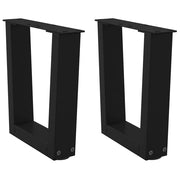 Tafelpoten 2 st V-vormig 30x30 cm staal zwart